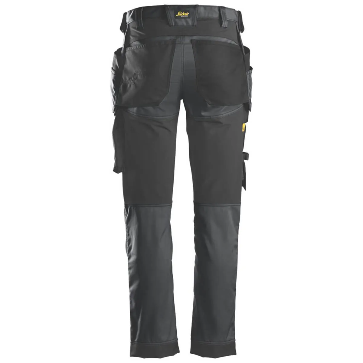 Snickers Work Trousers Mens Slim Fit Stretch Grey Black Multi Pocket 35"W 32"L
