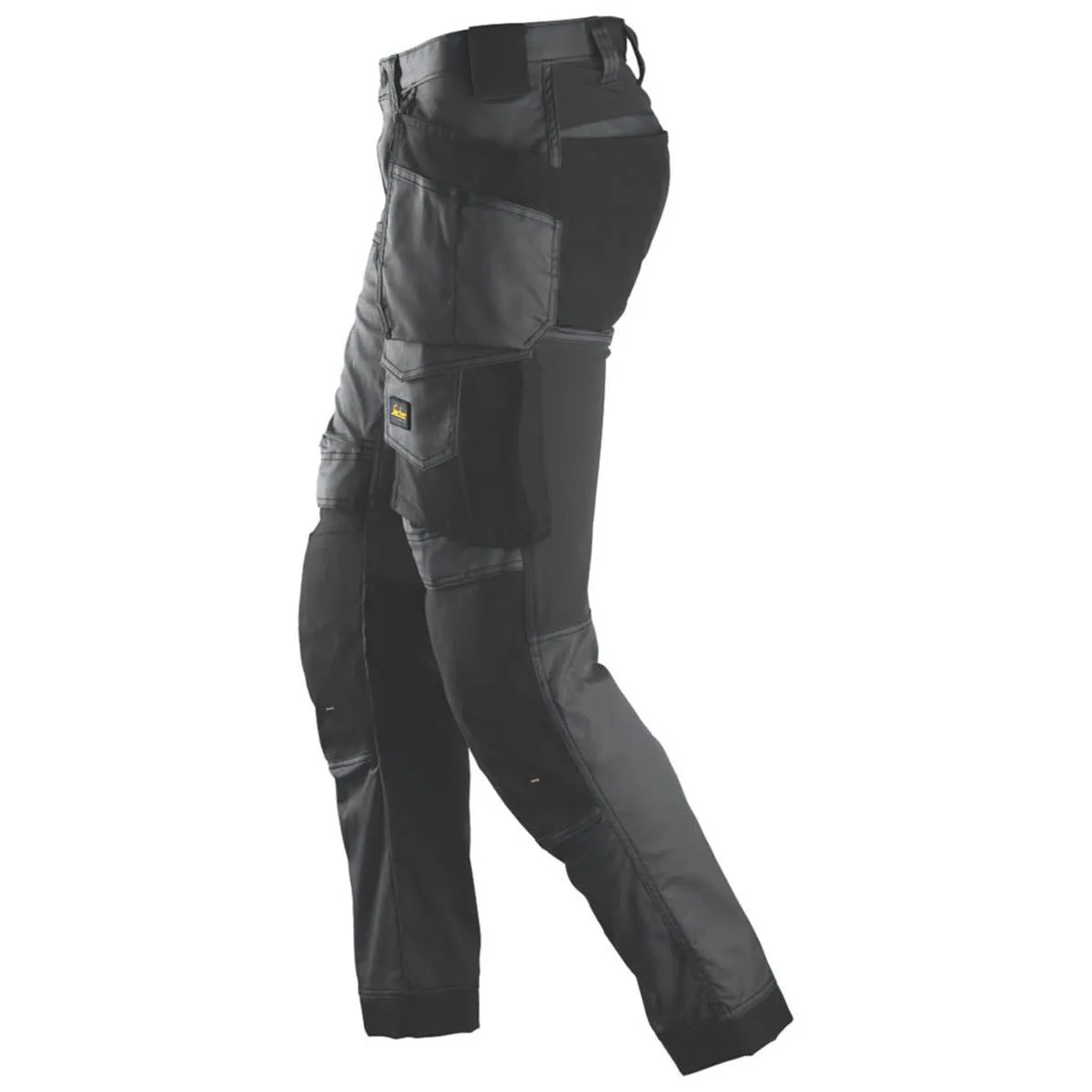 Snickers Work Trousers Mens Slim Fit Stretch Grey Black Multi Pocket 35"W 32"L