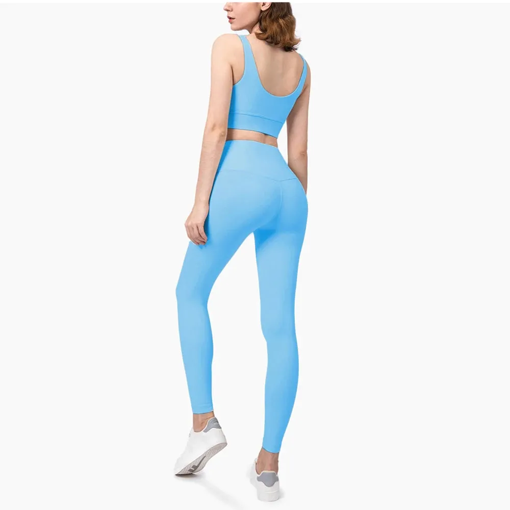 Soft Yoga Set Women - Sportswear Fitness Suits, No Front Seam Yoga Wear, Workout Clothes for Women, Gym Set Sports Clothing