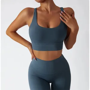 Soft Yoga Set Women - Sportswear Fitness Suits, No Front Seam Yoga Wear, Workout Clothes for Women, Gym Set Sports Clothing