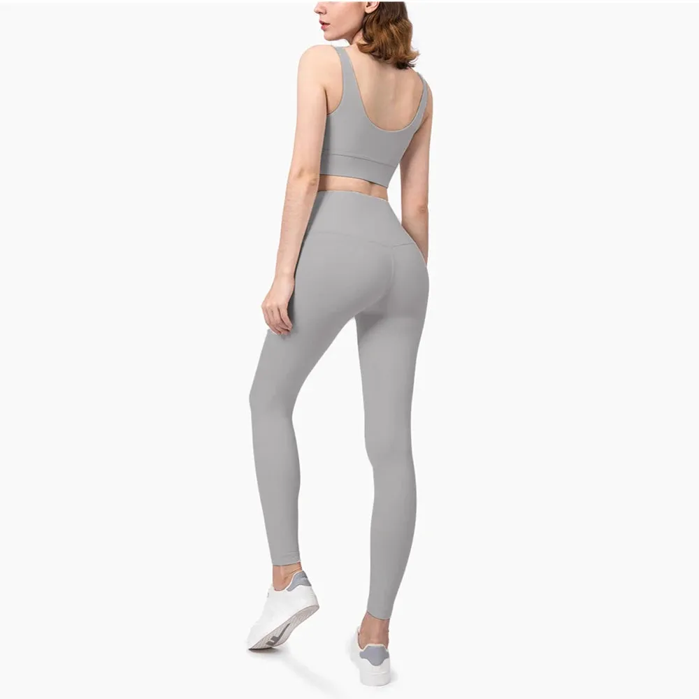 Soft Yoga Set Women - Sportswear Fitness Suits, No Front Seam Yoga Wear, Workout Clothes for Women, Gym Set Sports Clothing