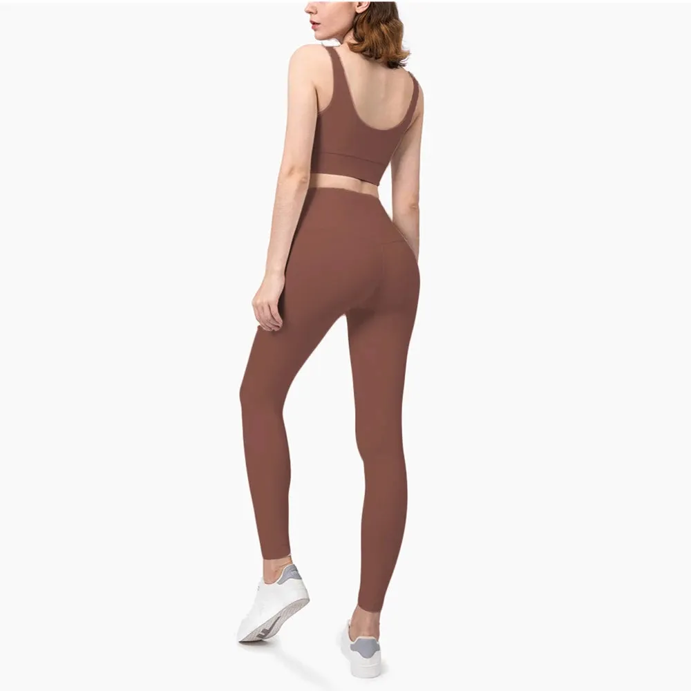Soft Yoga Set Women - Sportswear Fitness Suits, No Front Seam Yoga Wear, Workout Clothes for Women, Gym Set Sports Clothing