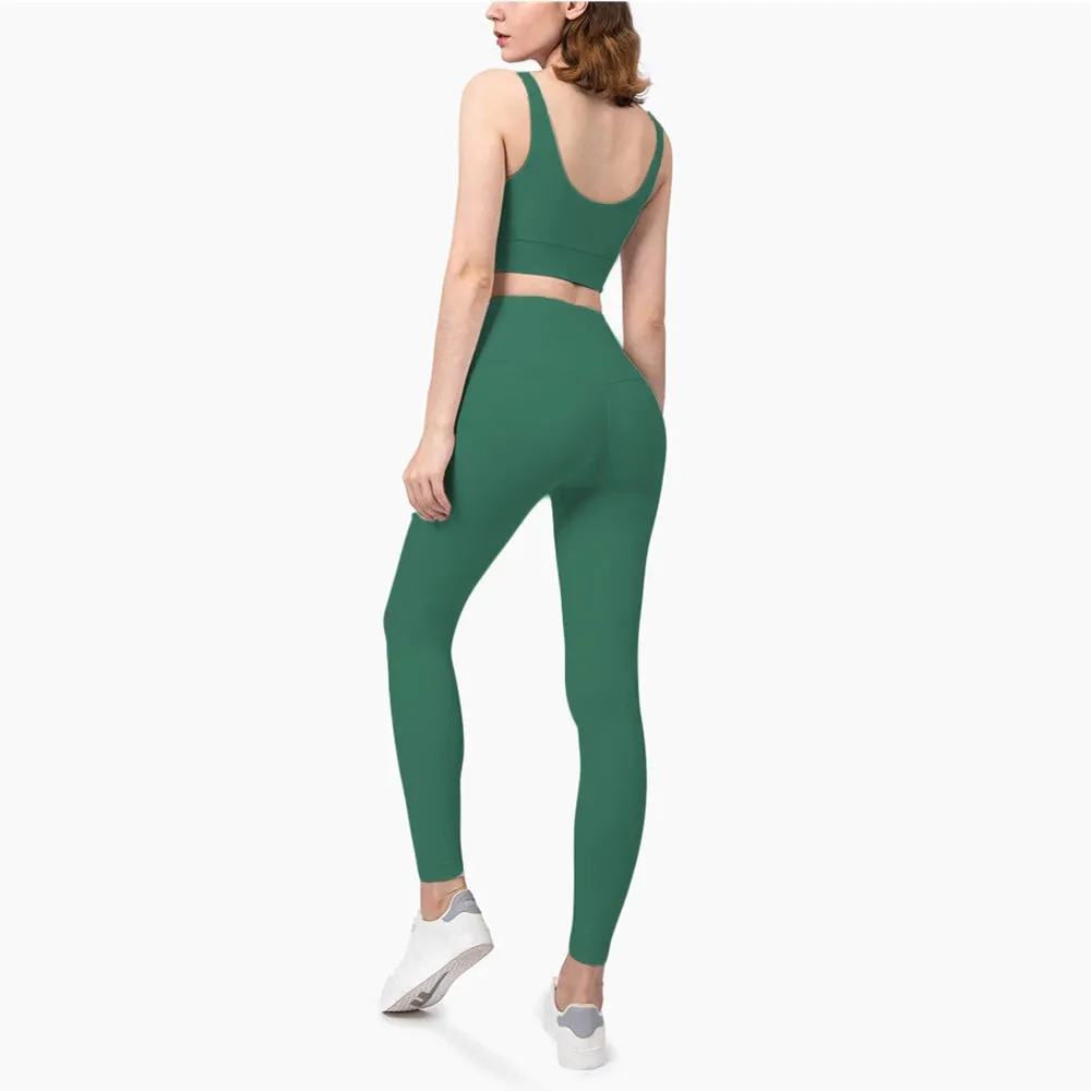 Soft Yoga Set Women - Sportswear Fitness Suits, No Front Seam Yoga Wear, Workout Clothes for Women, Gym Set Sports Clothing