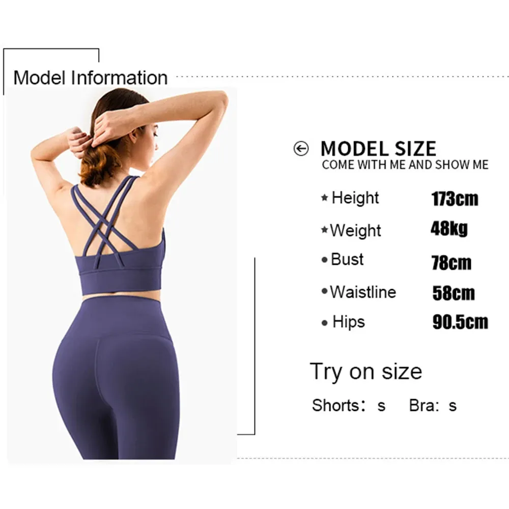 Soft Yoga Set Women - Sportswear Fitness Suits, No Front Seam Yoga Wear, Workout Clothes for Women, Gym Set Sports Clothing