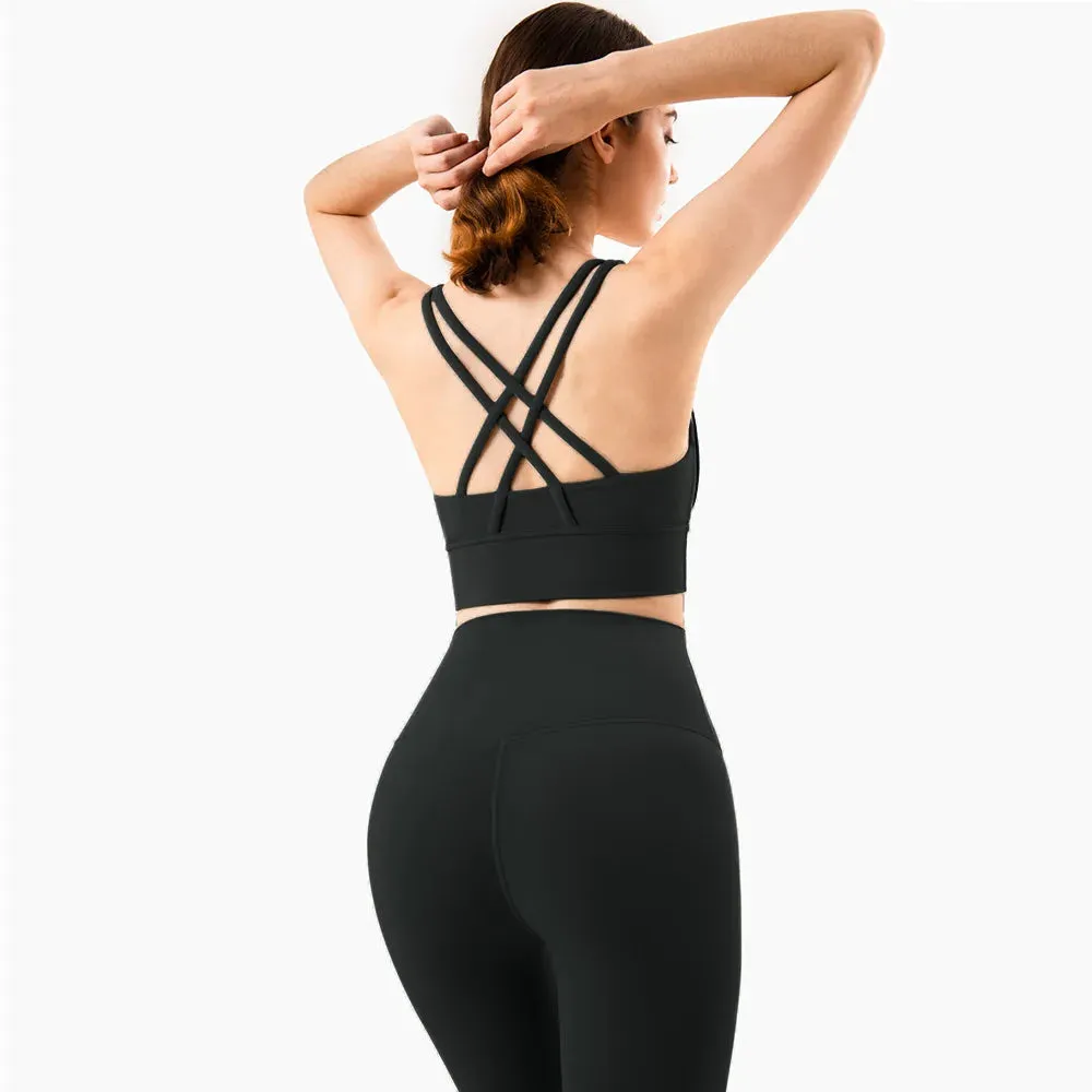 Soft Yoga Set Women - Sportswear Fitness Suits, No Front Seam Yoga Wear, Workout Clothes for Women, Gym Set Sports Clothing