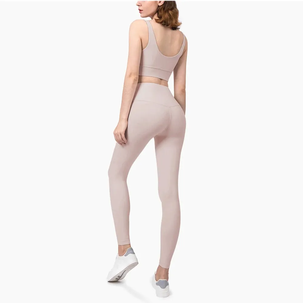 Soft Yoga Set Women - Sportswear Fitness Suits, No Front Seam Yoga Wear, Workout Clothes for Women, Gym Set Sports Clothing