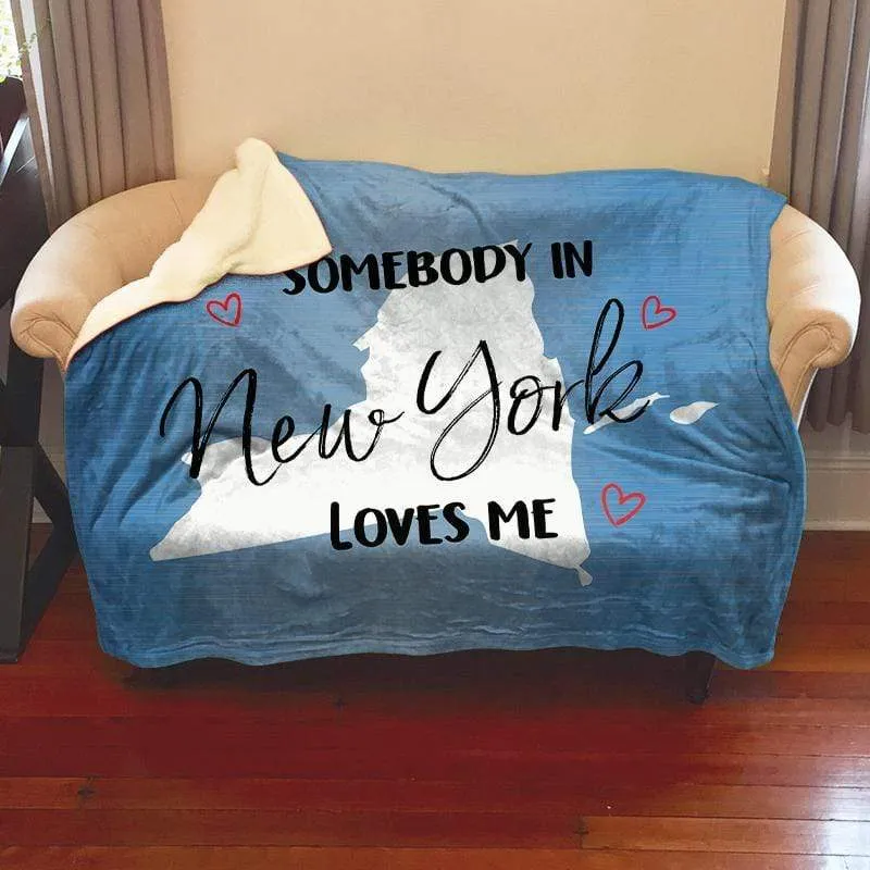 Somebody Loves Me (CUSTOM) Mink Sherpa Blankets