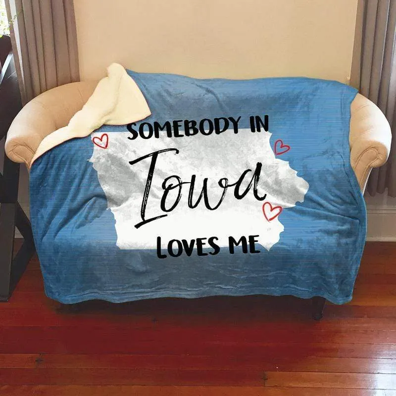 Somebody Loves Me (CUSTOM) Mink Sherpa Blankets