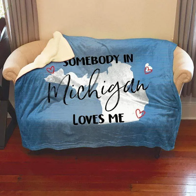 Somebody Loves Me (CUSTOM) Mink Sherpa Blankets