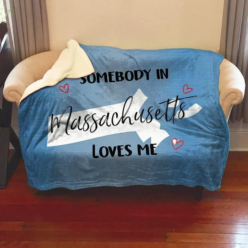 Somebody Loves Me (CUSTOM) Mink Sherpa Blankets