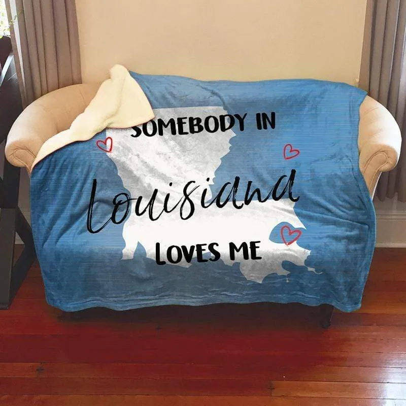 Somebody Loves Me (CUSTOM) Mink Sherpa Blankets
