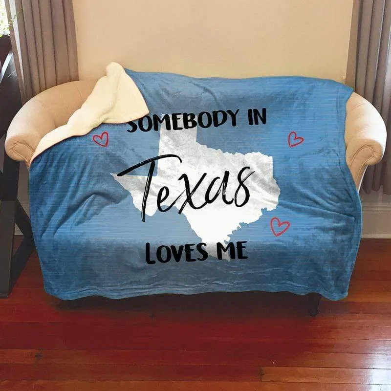 Somebody Loves Me (CUSTOM) Mink Sherpa Blankets