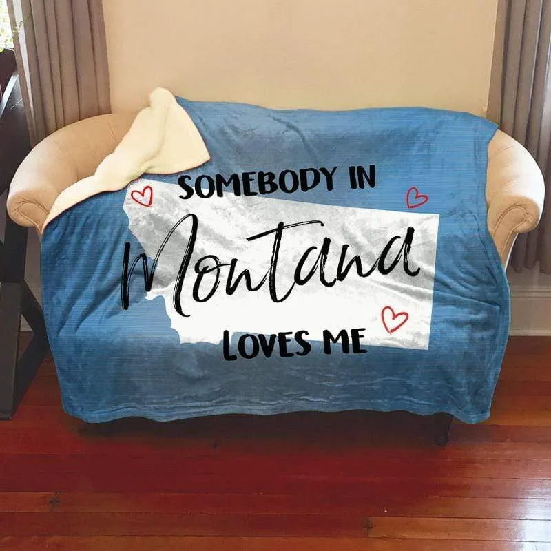 Somebody Loves Me (CUSTOM) Mink Sherpa Blankets