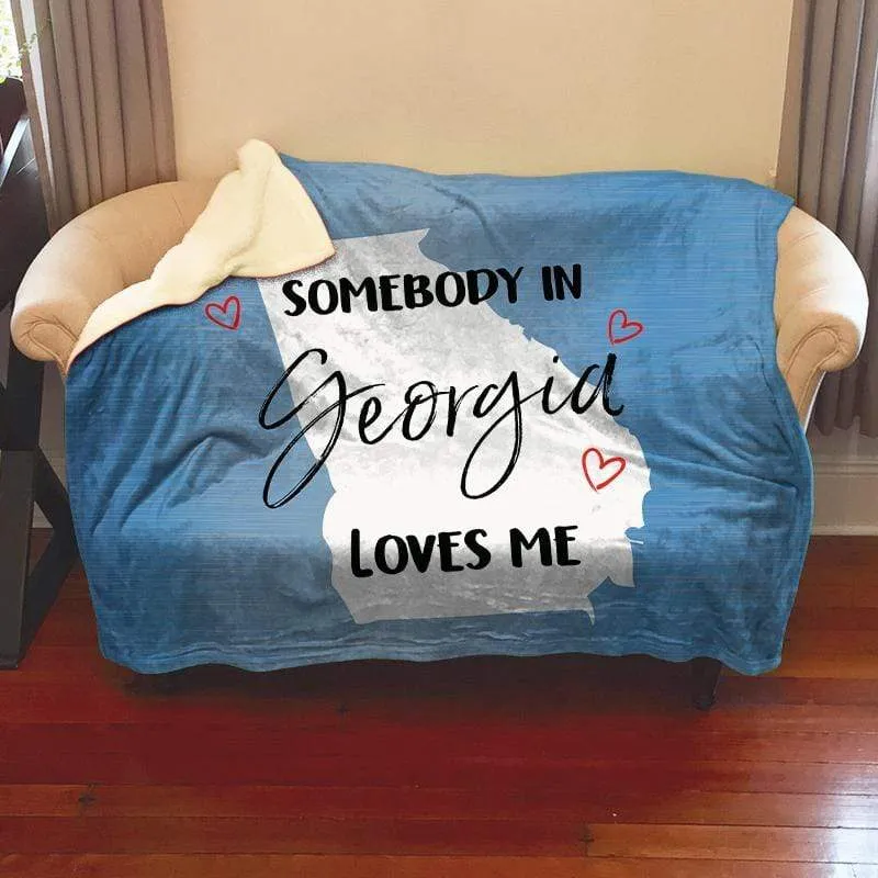 Somebody Loves Me (CUSTOM) Mink Sherpa Blankets