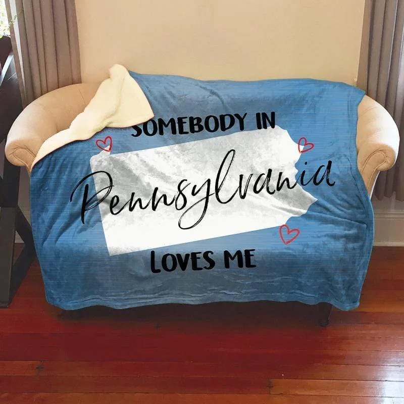 Somebody Loves Me (CUSTOM) Mink Sherpa Blankets
