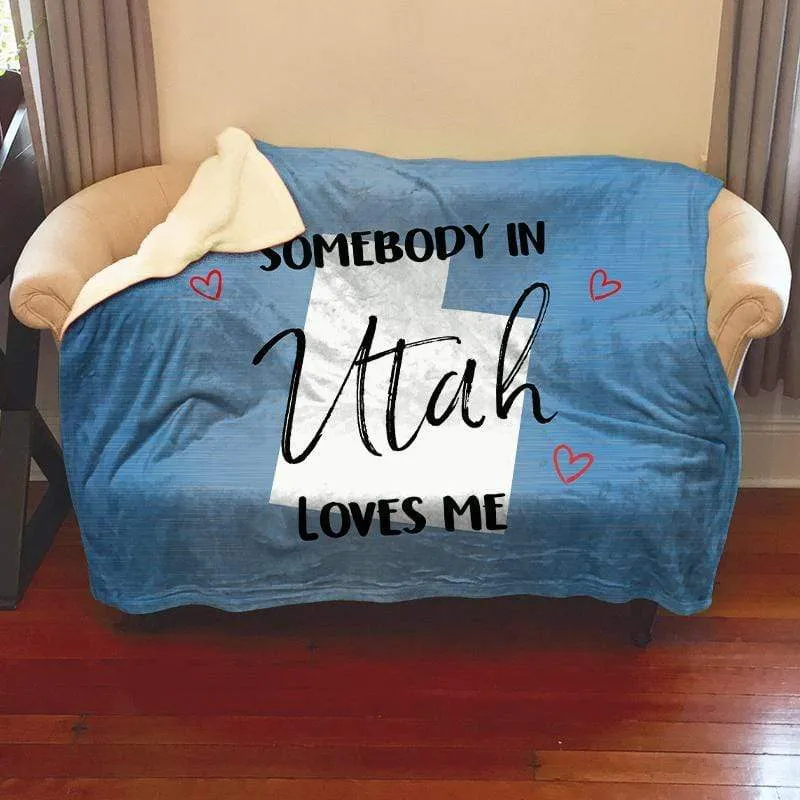 Somebody Loves Me (CUSTOM) Mink Sherpa Blankets