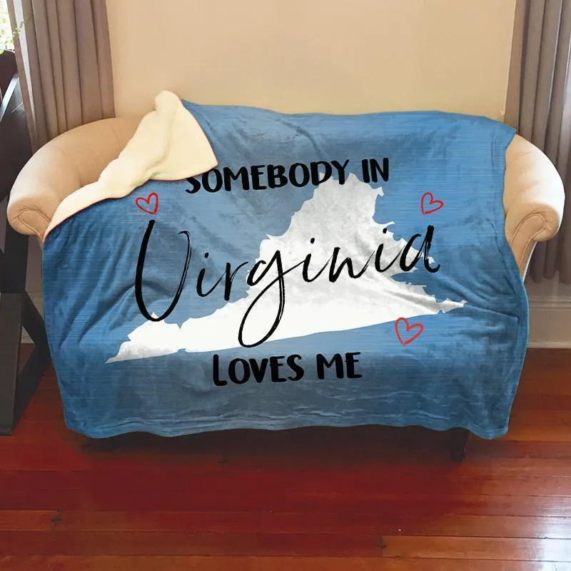 Somebody Loves Me (CUSTOM) Mink Sherpa Blankets