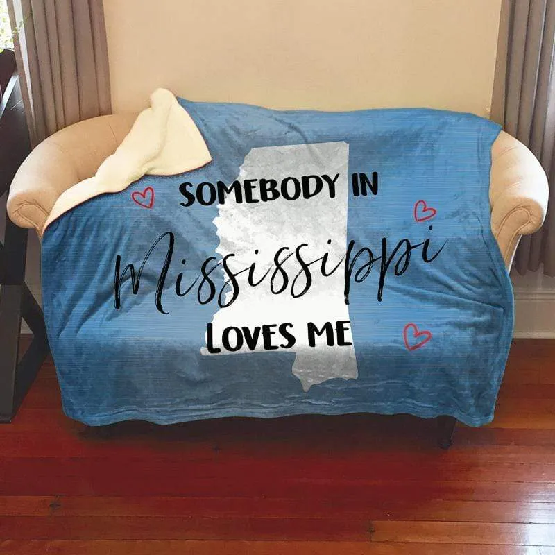 Somebody Loves Me (CUSTOM) Mink Sherpa Blankets