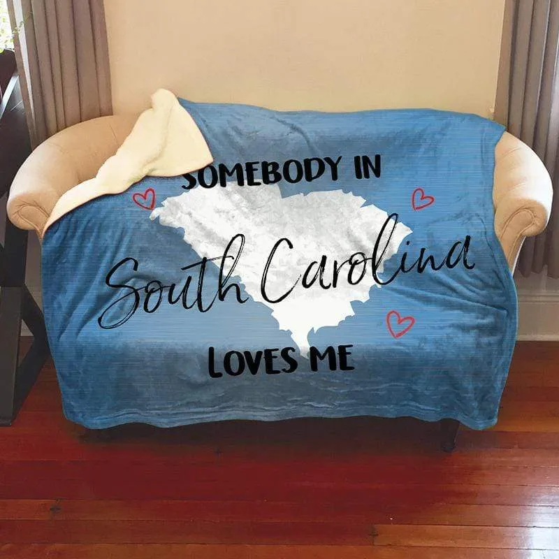 Somebody Loves Me (CUSTOM) Mink Sherpa Blankets