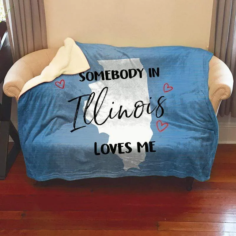 Somebody Loves Me (CUSTOM) Mink Sherpa Blankets
