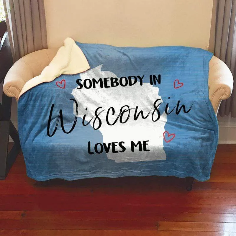Somebody Loves Me (CUSTOM) Mink Sherpa Blankets