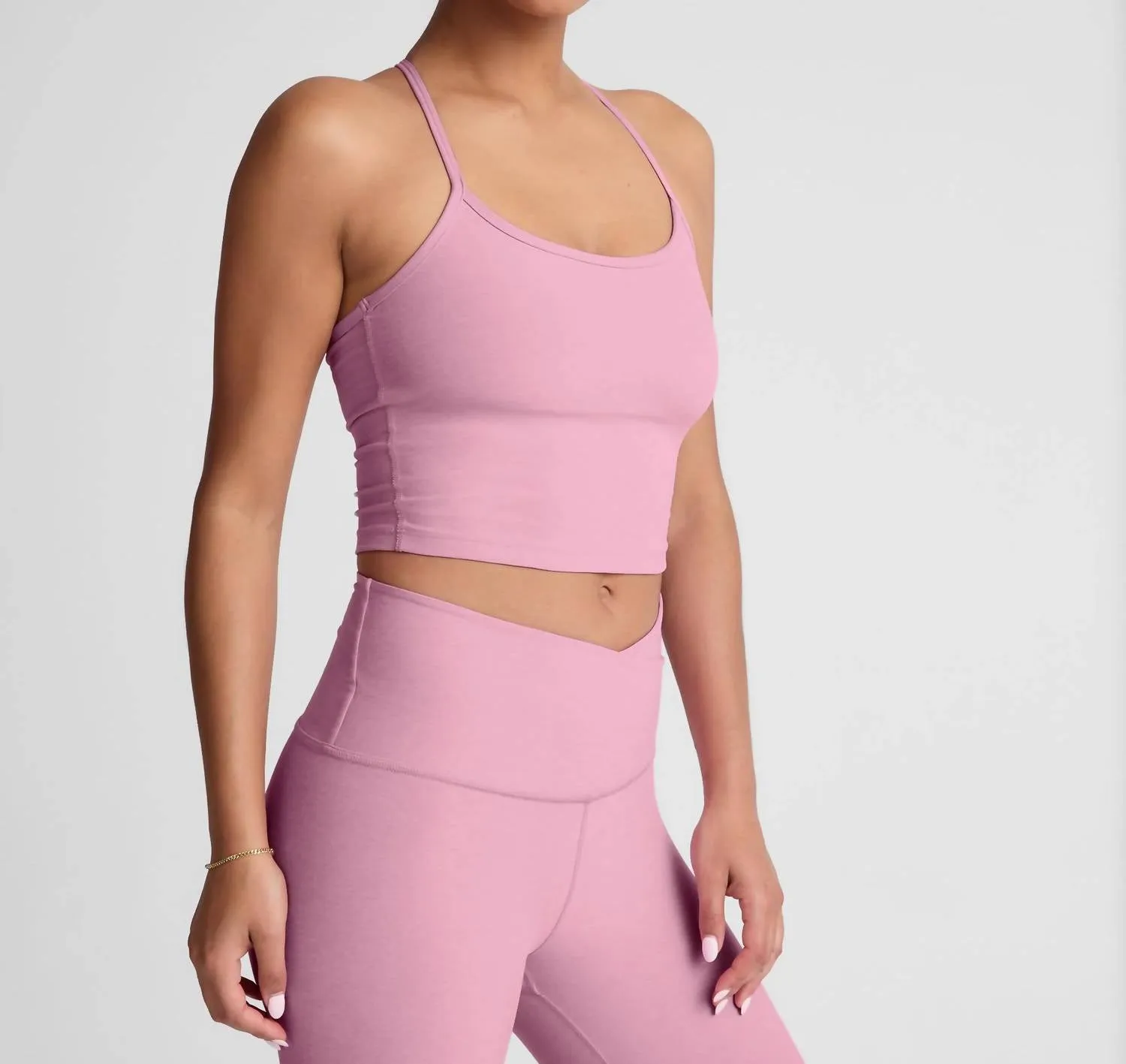 Spacedye Slim Racerback Cropped Tank Top