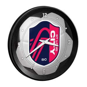 St. Louis CITY SC: Soccer Ball - Ribbed Frame Wall Clock