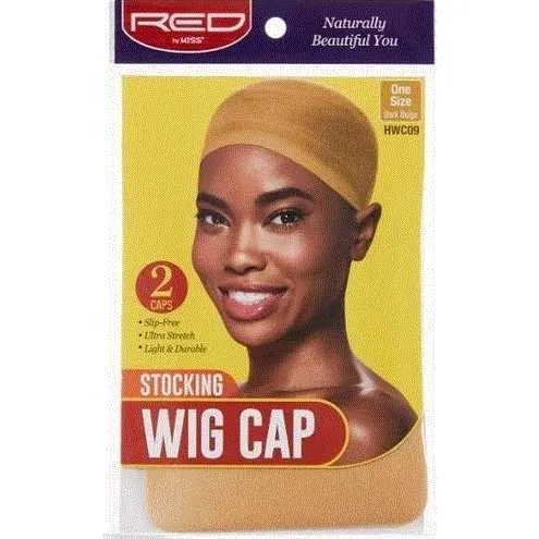 Stocking Wig Cap, Dark Beige, 2pcs in pack