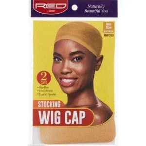 Stocking Wig Cap, Dark Beige, 2pcs in pack