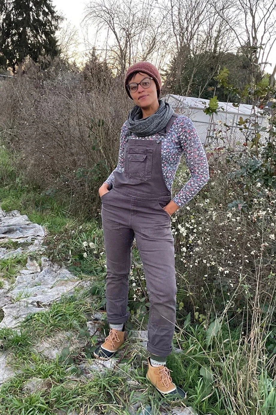 Stretch Canvas Work Dungarees for Women