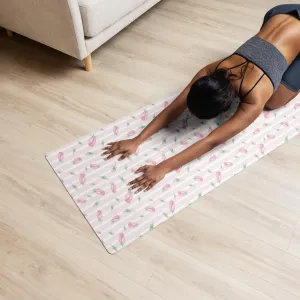 Striped Tiny Rose Yoga Mat