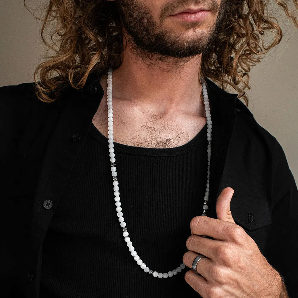 Summit Men’s Beaded Necklace Moonstone
