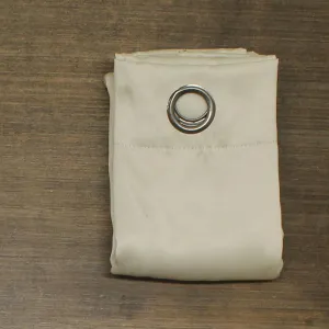 Sun Zero Oslo 100% Blackout Grommet Single Curtain Panel Ivory Off White 52 x 84