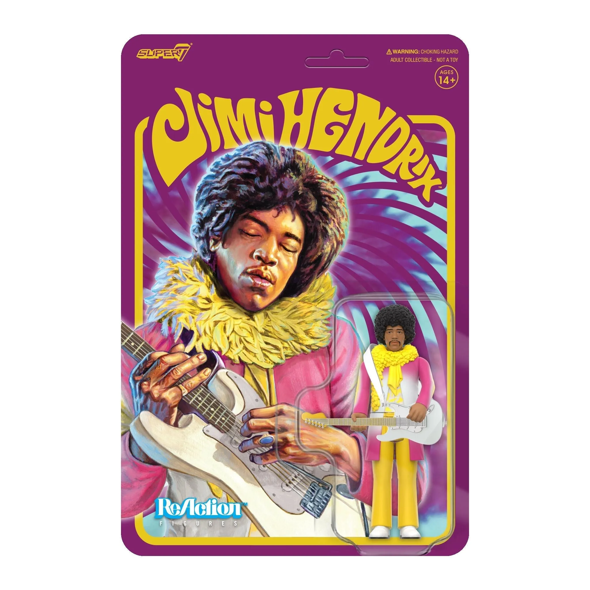 Super7 x Jimi Hendrix (Reverse Album Colors) ReAction Figure