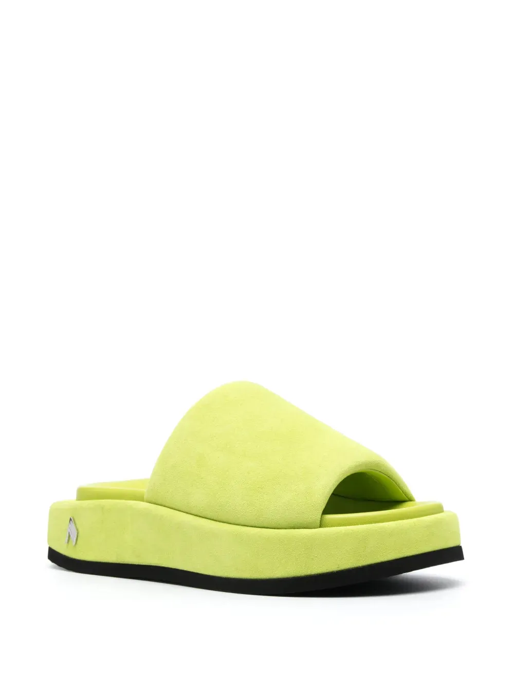 The Attico 50mm suede platform slides