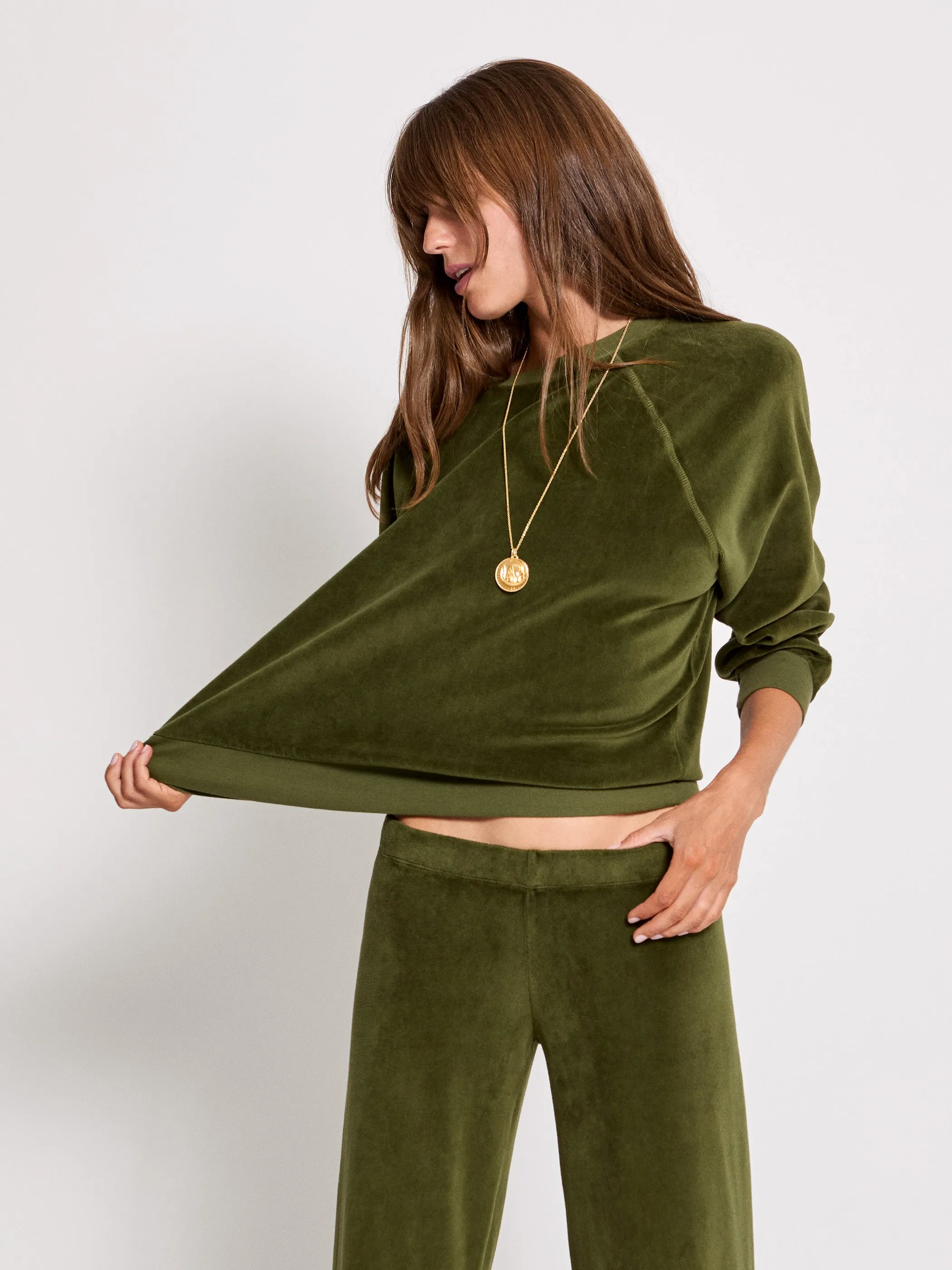 The Samos Oversized Sweatshirt in Velour