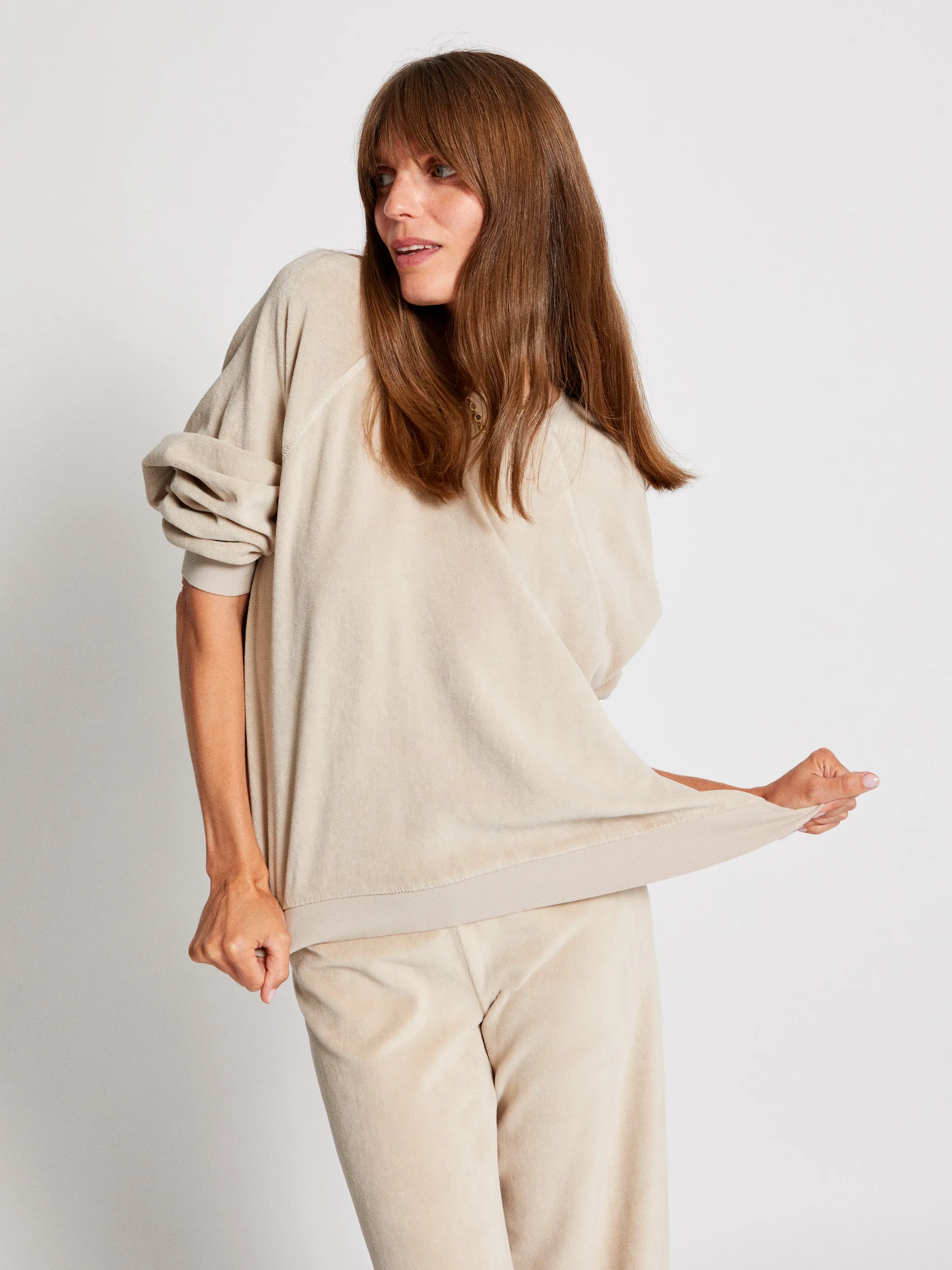 The Samos Oversized Sweatshirt in Velour