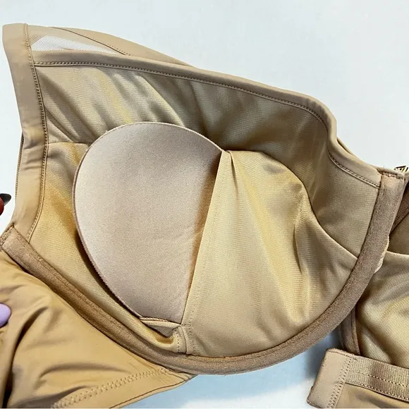 ThirdLove 24/7 Classic Contour Plunge Bra Dark Taupe Push Up Removable Pads 34G