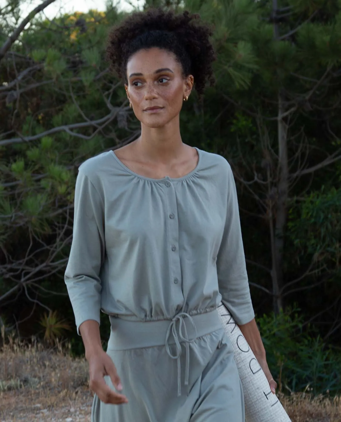 Tiva Organic Cotton T-shirt In Soft Sage