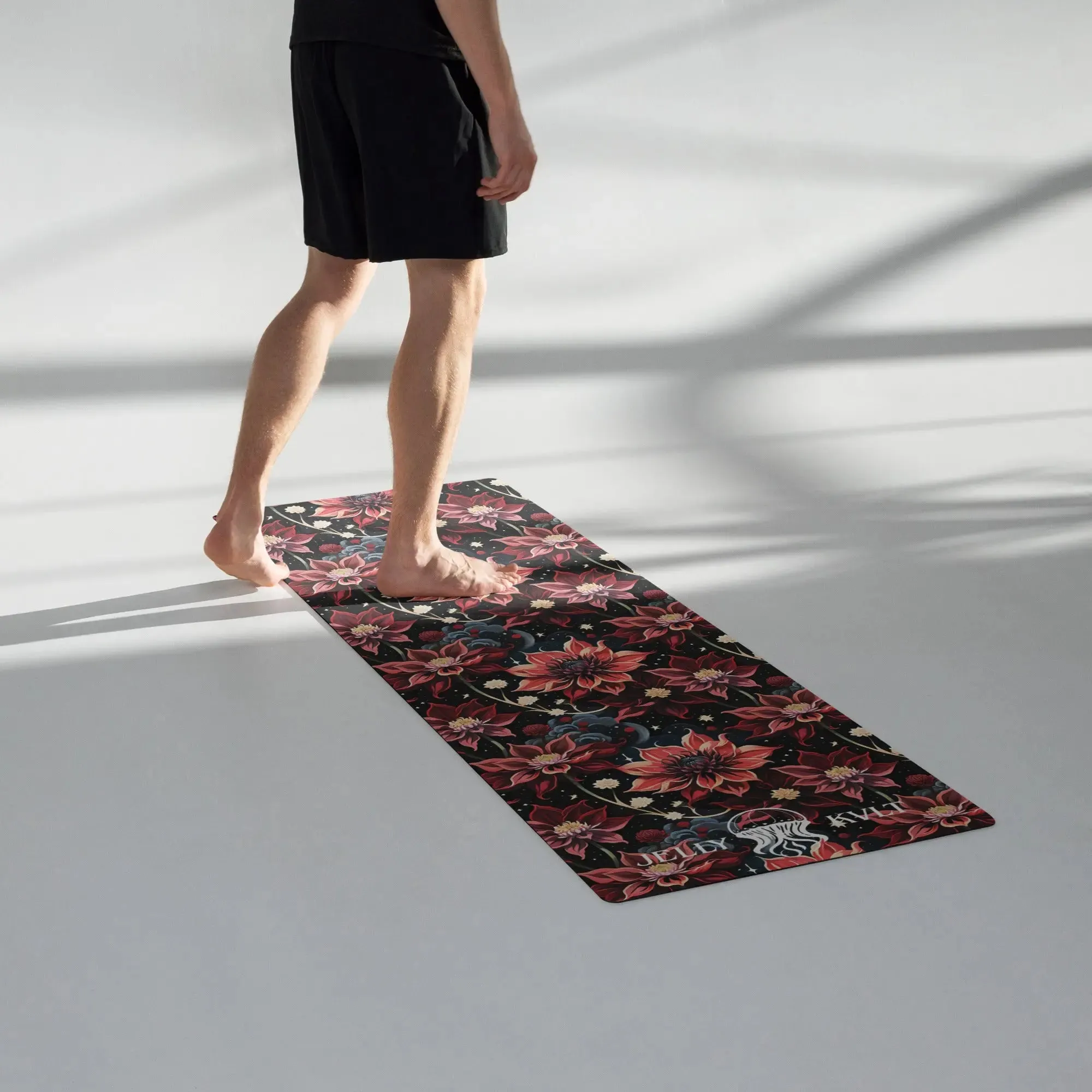 Twilight Dahlia Yoga mat