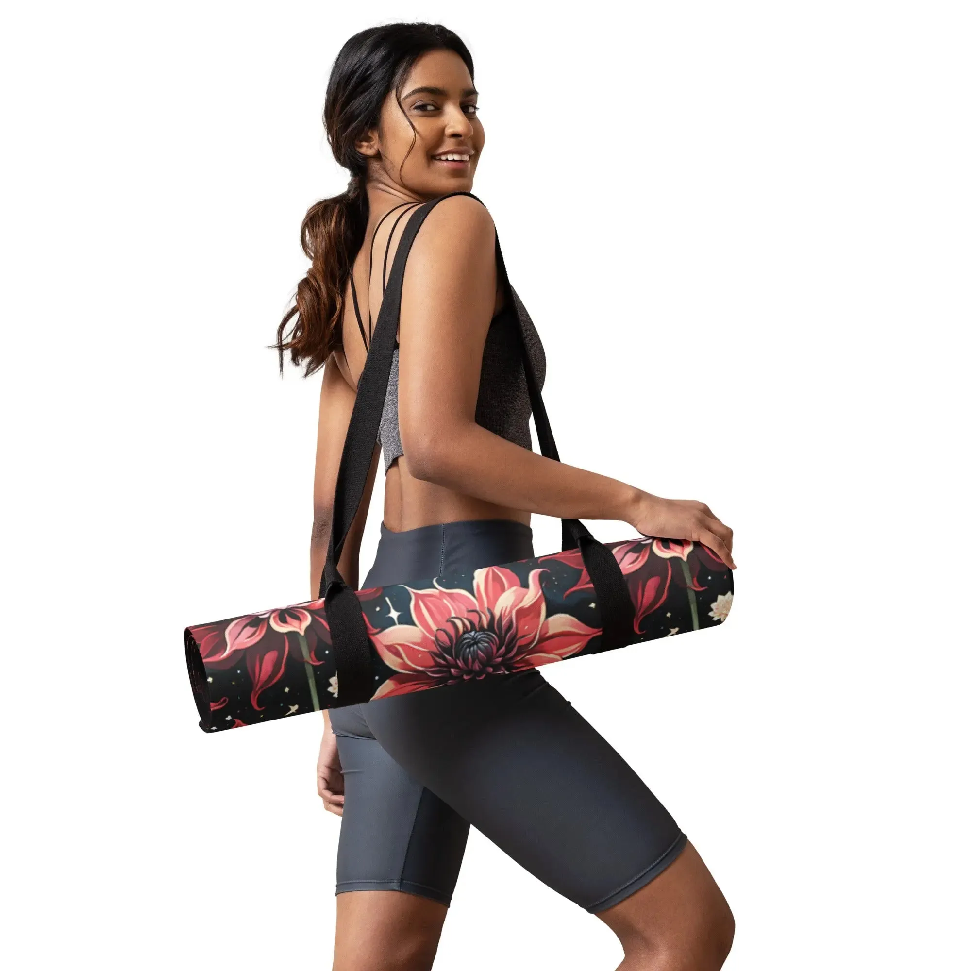Twilight Dahlia Yoga mat