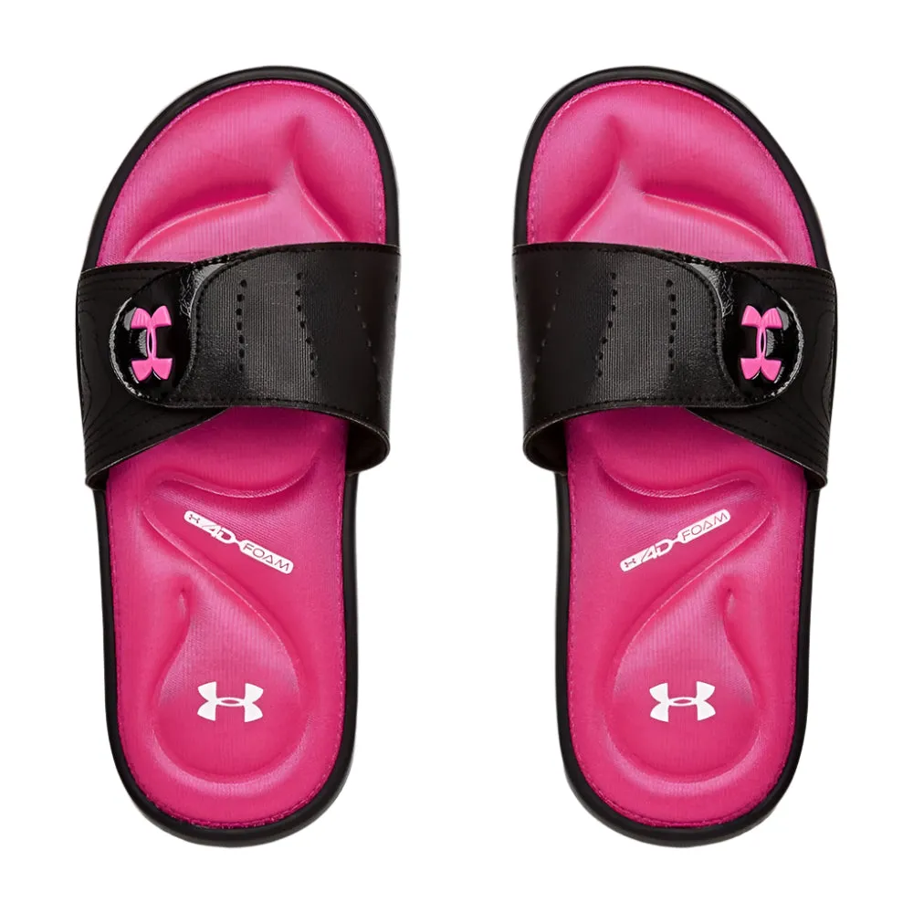 Under Armour Big Girls Ignite IX Slides Black