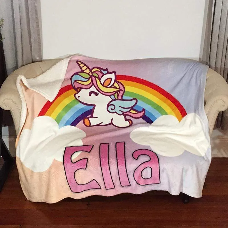 Unicorn Personalized Blankets