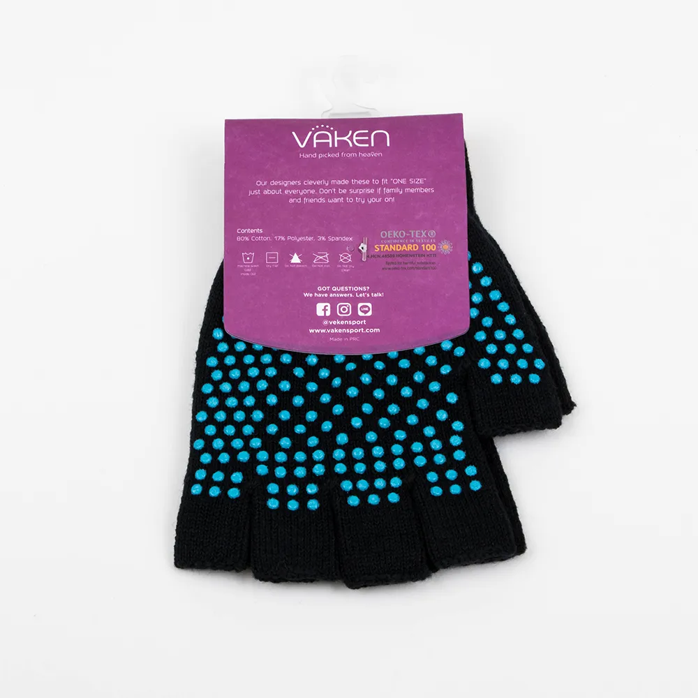 Vaken Grip Gloves-1 Pairs/Pack - Black Dot Green