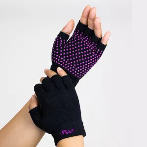 Vaken Grip Gloves-1 Pairs/Pack - Black Dot Purple