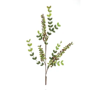 Variegated Red Berry Foliage Spray (Set of 6)