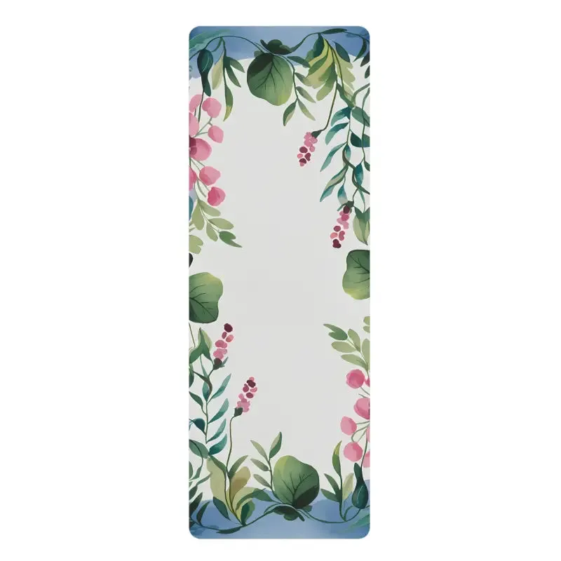 Vibrant Spring Flowers Rubber Yoga Mat