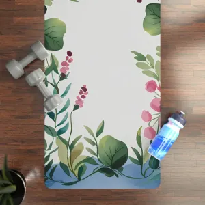 Vibrant Spring Flowers Rubber Yoga Mat