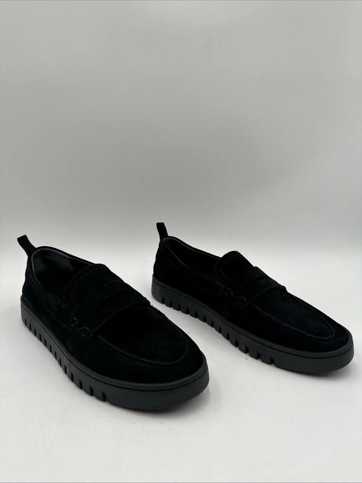 Vionic Uptown Women's Slip-on Loafer Moc Casual Shoes Black Suede - 9 Medium - Very Good