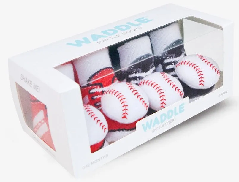 Waddle Baseball Rattle Socks